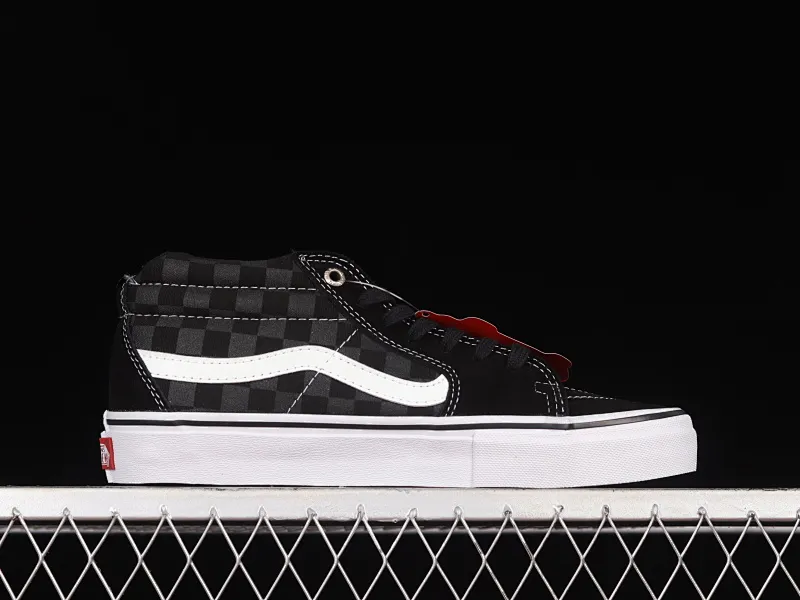 All categories Vans Vans series Vans Mid Vans China Vans SK8-Mid Vans black checkerboard Chinese casual sneakers VN0A347UFGD